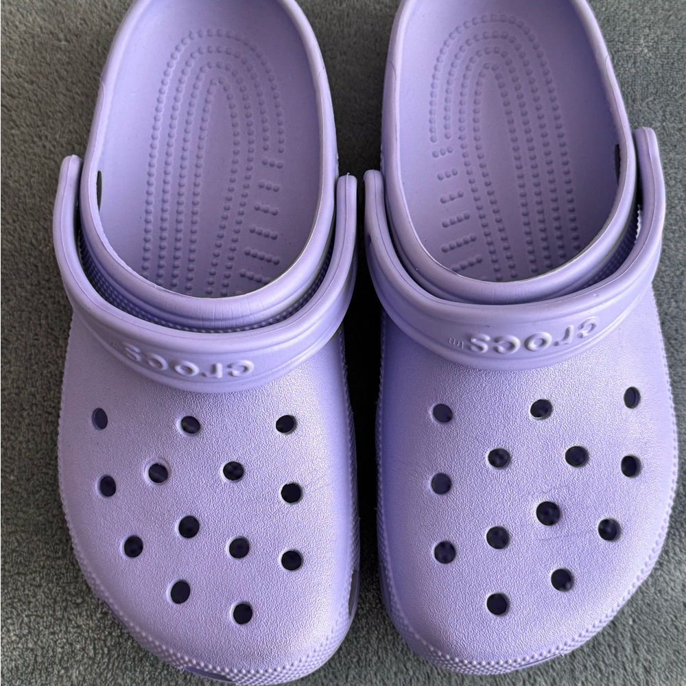 CROCS Purple Sandals with Perforated Design